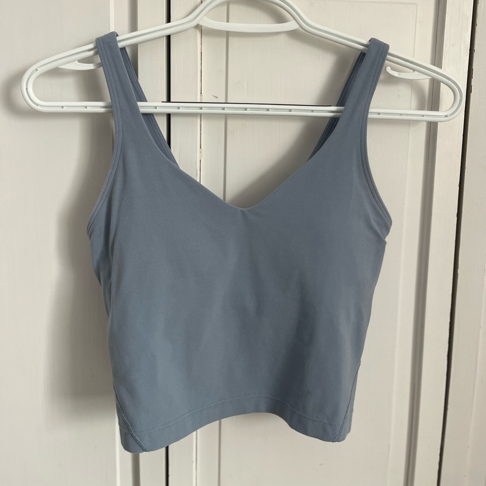 Chambray Blue Lululemon Cropped Align Tank Size 2